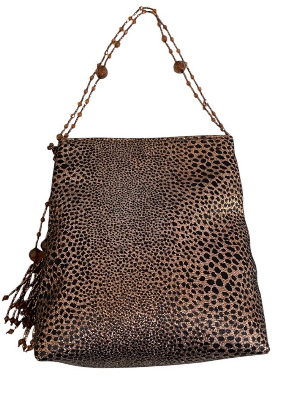 Vintage Cache leopard print evening purse